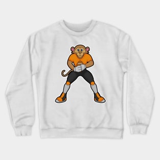 Monkey as Football player with Football Crewneck Sweatshirt